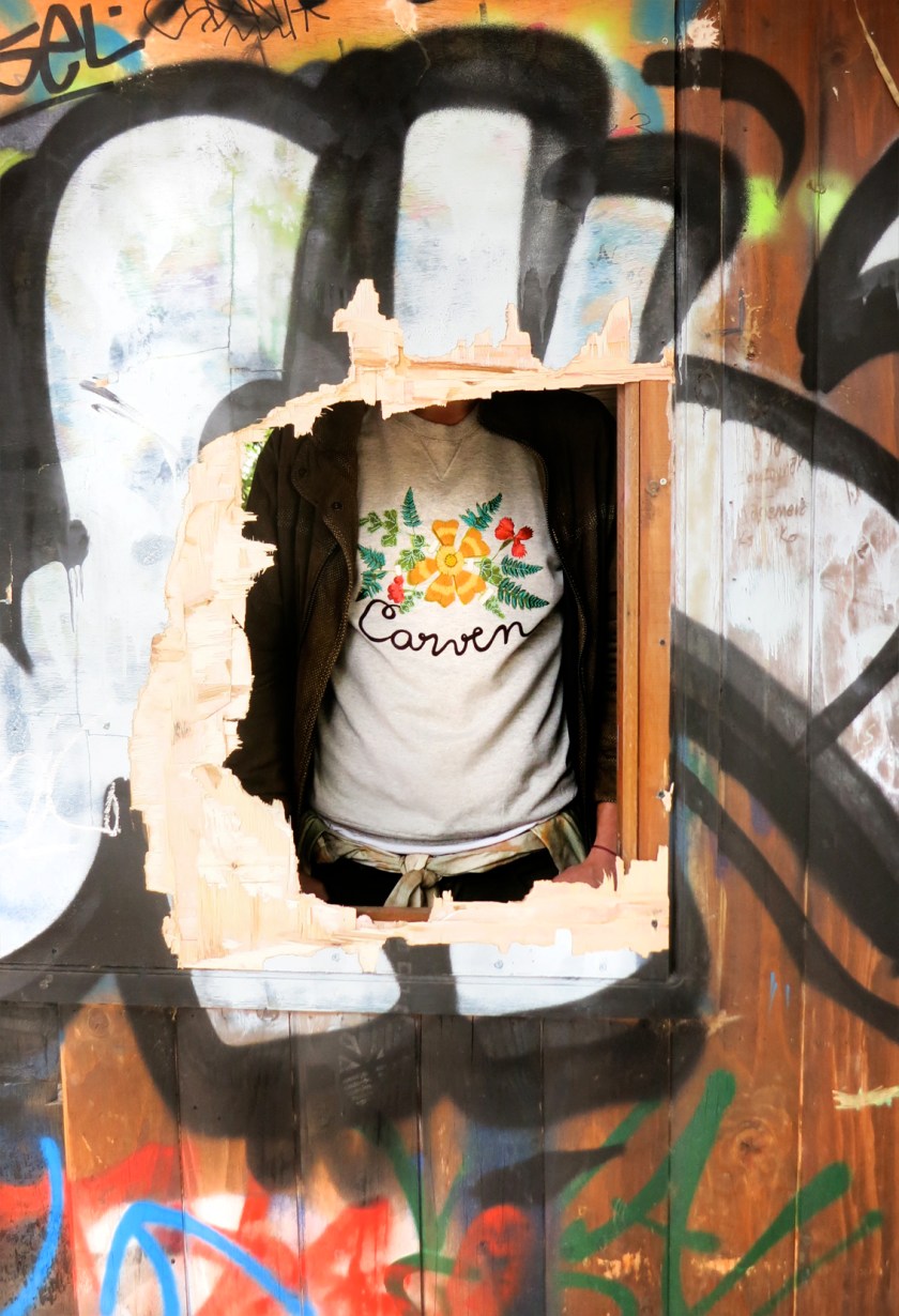 carven botalical sweater